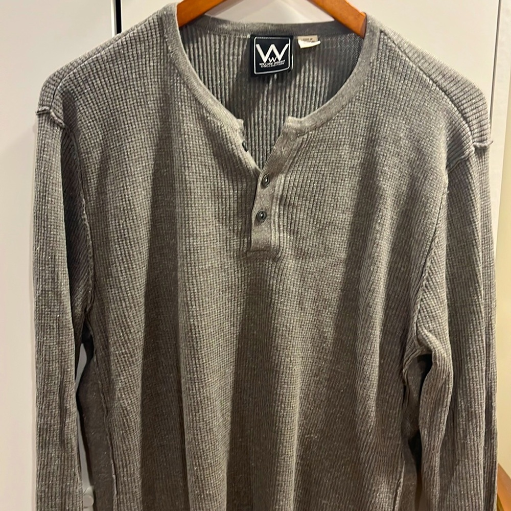 William Wright Collection medium men’s ribbed Henley